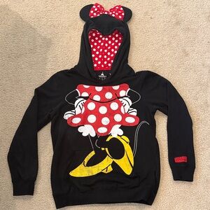 Disney Parks Minnie Mouse Black and Red Polka Dot Hoodie